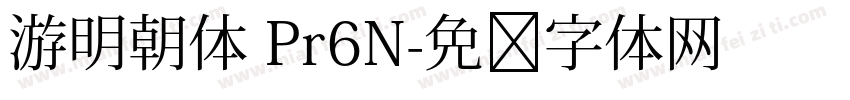 游明朝体 Pr6N字体转换